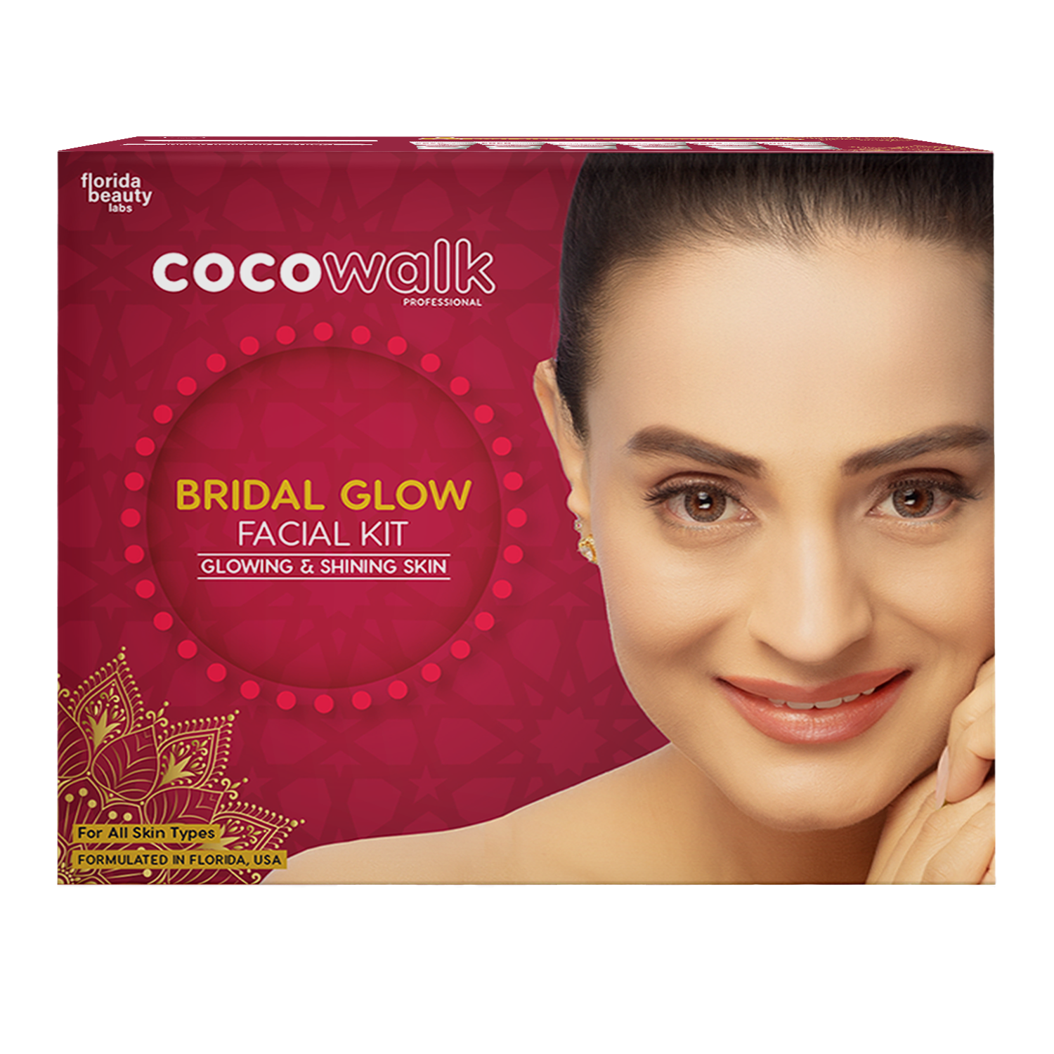 Cocowalk Professional 3-in-1 Facial Kit Combo: Gold, Bridal & Diamond Facial Kits