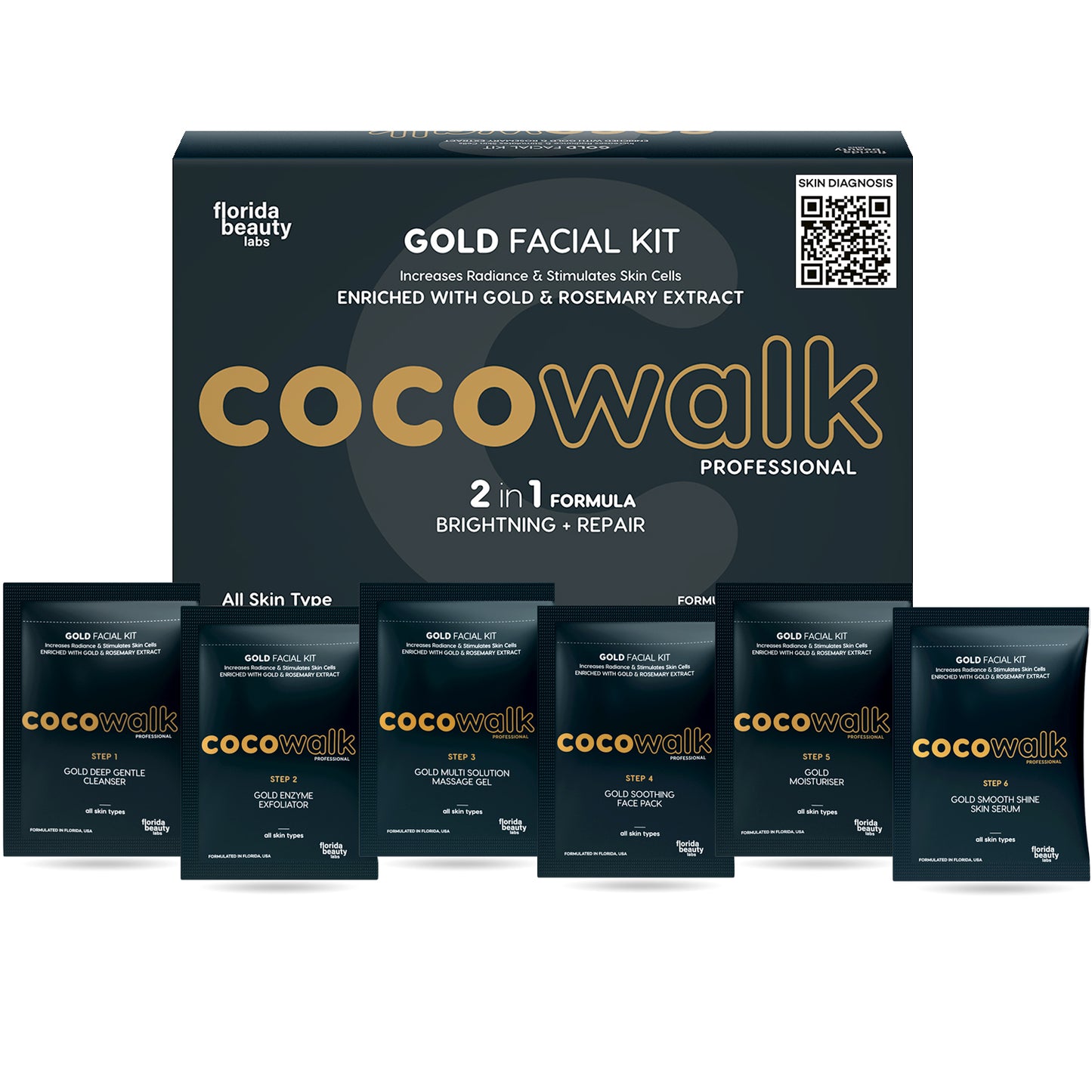 Cocowalk Professional  Facial Kit Suitable for All Skin Types.