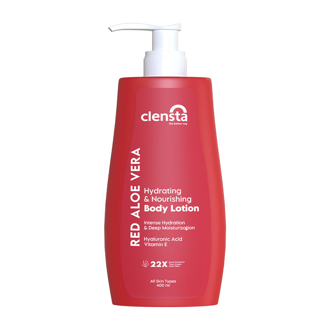 Clensta Red Aloe Vera Hydrating & Nourishing Body Lotion (400 Ml)