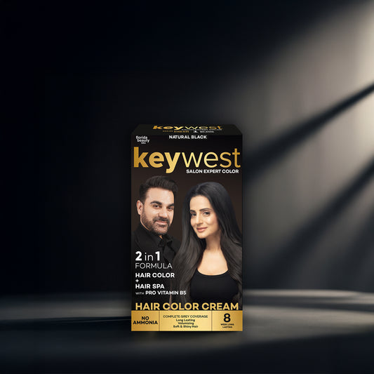 Keywest Crème Hair Colour Natural Black - 65ml (Ammonia Free)