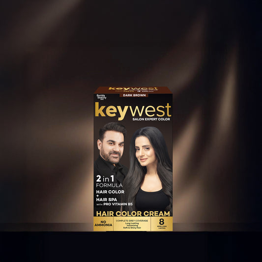 Keywest Crème Hair Colour Dark Brown - 65ml (Ammonia Free)