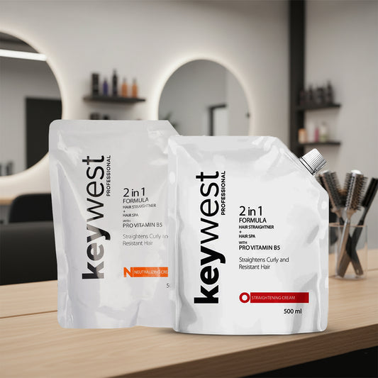 Keywest Professional Hair Straightening with Neutralizing Cream (500ml)