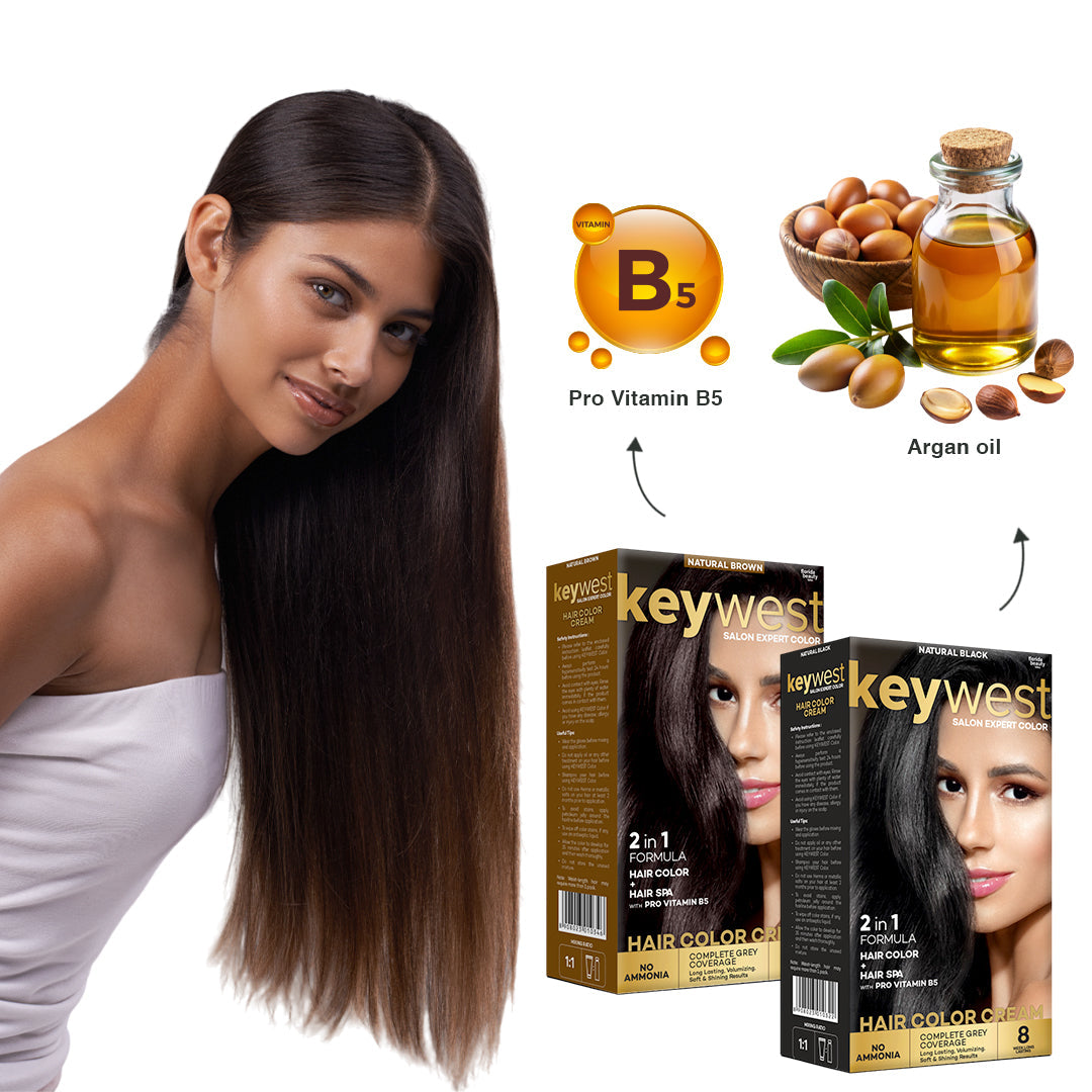 Keywest Salon Expert Hair Color Cream Dark Brown 130ml