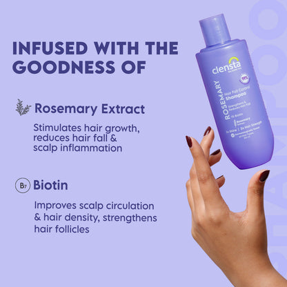 Clensta Rosemary Hair Fall Control Shampoo (250 Ml)