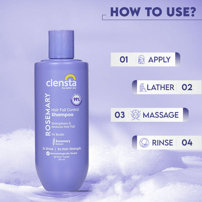 Clensta Rosemary Hair Fall Control Shampoo (250 Ml)