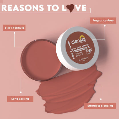 Clensta Lush & Blush Lip, Cheek & Eye Tint - Tropical Bronze (5gm)