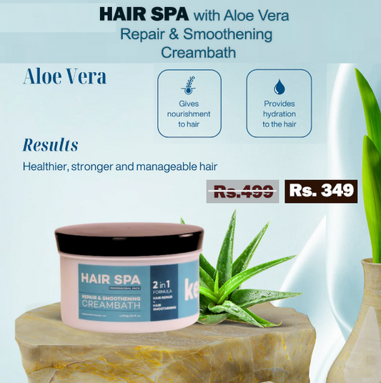 Keywest Professional Hair Spa with Aloe Vera | Repair & Smoothening Creambath | 500gms