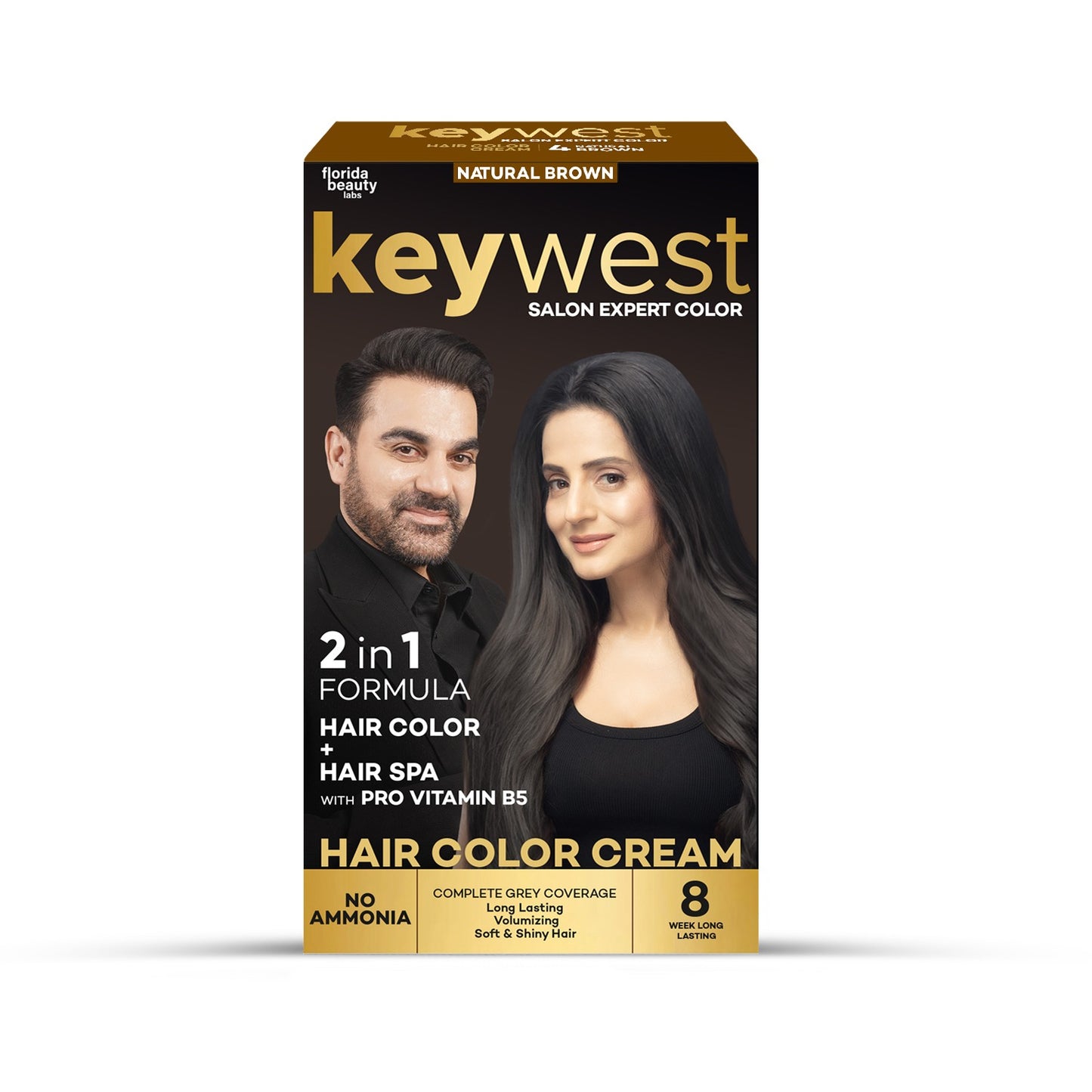 Keywest Salon Expert Hair Color Cream Brown 65ml